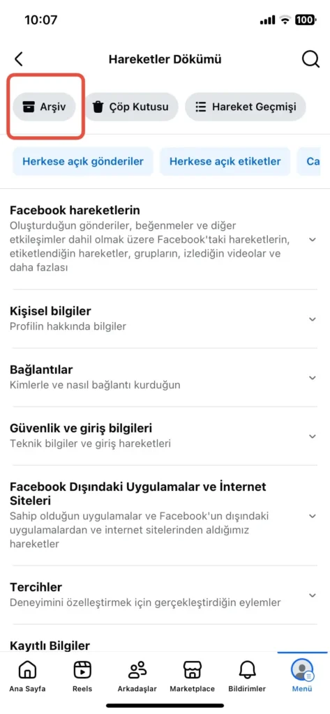 facebook hikaye arsivi nerede bulunur 2
