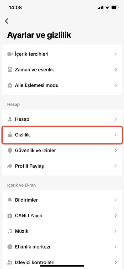tiktok profil goruntuleme kapatma nasil yapilir